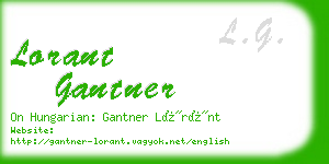 lorant gantner business card